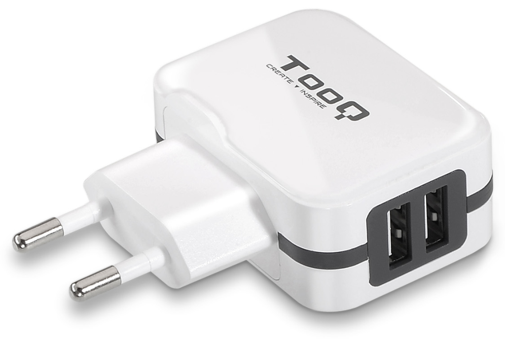 CARGADOR PARED USB TOOQ TQWC-11S02WT 2xUSB 3.4 BLANCO