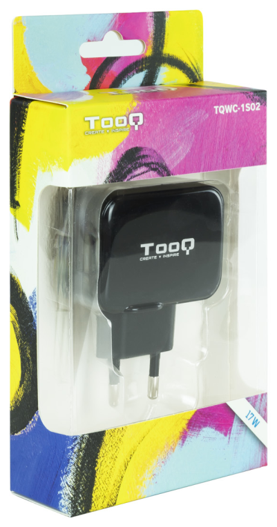 CARGADOR PARED USB TQWC-1S02 2xUSB 3.4 A(TOTAL) AI-TECH NEGRO - detalle