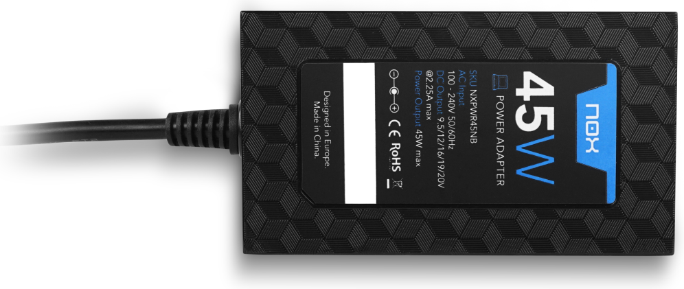 CARGADOR PORTATIL UNIVERSAL NOX 45W USB - detalle