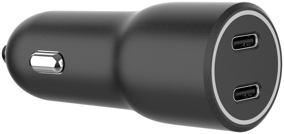 CARGADOR RAPIDO COCHE GEMBIRD POWER LIVERY- 2 PUERTOS USB TIPO C, 40 W, NEGRO - detalle