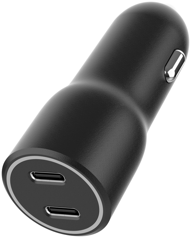 CARGADOR RAPIDO COCHE GEMBIRD POWER LIVERY- 2 PUERTOS USB TIPO C, 40 W, NEGRO - detalle