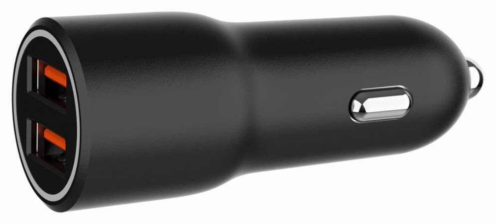 CARGADOR RAPIDO PARA COCHE GEMBIRD CON 2 PUERTOS USB, QC3.0, 36 W, NEGRO - detalle