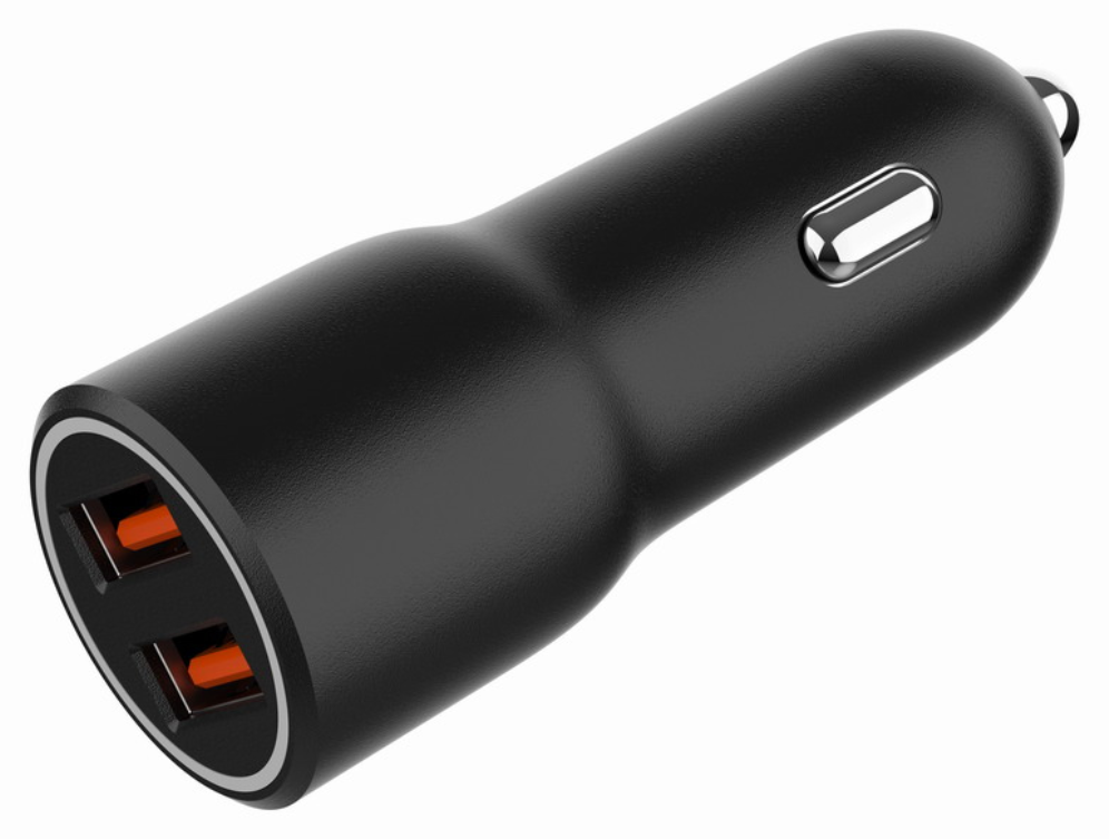 CARGADOR RAPIDO PARA COCHE GEMBIRD CON 2 PUERTOS USB, QC3.0, 36 W, NEGRO - detalle