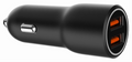 CARGADOR RAPIDO PARA COCHE GEMBIRD CON 2 PUERTOS USB, QC3.0, 36 W, NEGRO