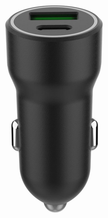 CARGADOR RAPIDO PARA COCHE GEMBIRD CON 2 PUERTOS USB, TIPO C PD, 20 W, NEGRO - detalle