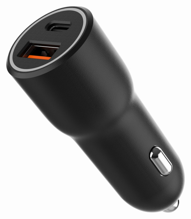 CARGADOR RAPIDO PARA COCHE GEMBIRD CON 2 PUERTOS USB, TIPO C PD, 38 W, NEGRO - detalle