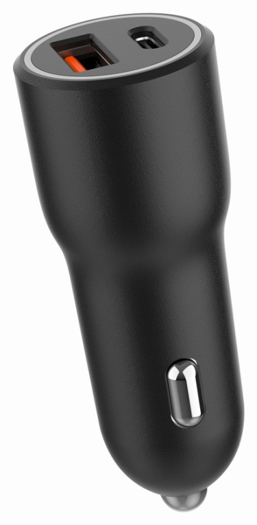 CARGADOR RAPIDO PARA COCHE GEMBIRD CON 2 PUERTOS USB, TIPO C PD, 38 W, NEGRO - detalle