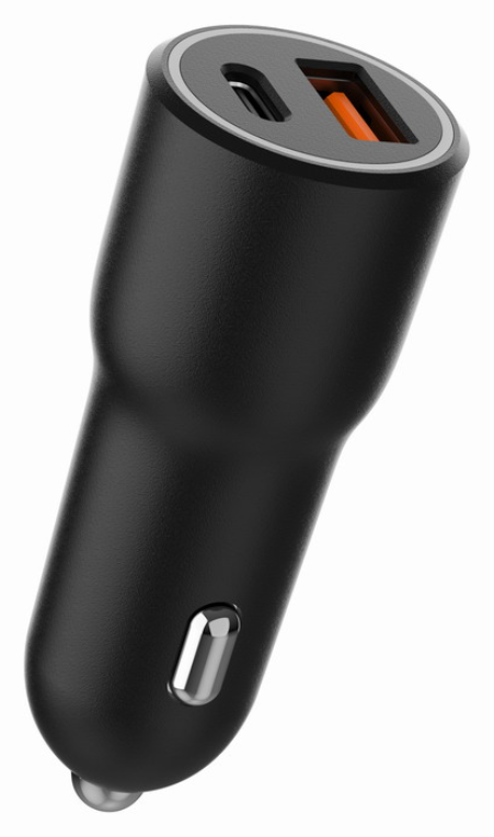 CARGADOR RAPIDO PARA COCHE GEMBIRD CON 2 PUERTOS USB, TIPO C PD, 38 W, NEGRO - detalle