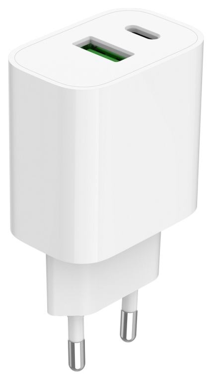 CARGADOR RAPIDO USB GEMBIRD DE 2 PUERTOS Y 20 W, BLANCO - detalle