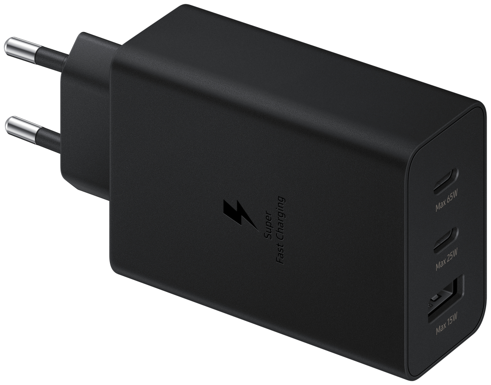 CARGADOR TRIO SAMSUNG EP-T65302XUSB-C 1XUSB-A 65W NEGRO SIN CABLE