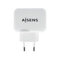 AISENS Cargador USB 17W 5V/3.4A. 2xUSB Con Control AI. Blanco