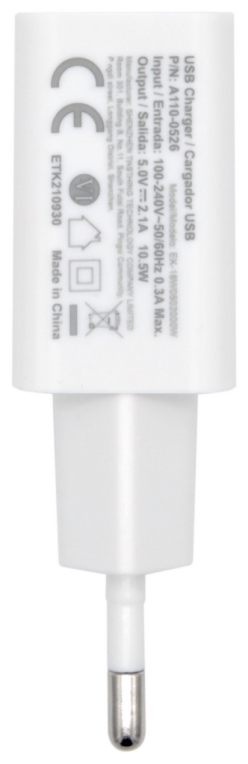 CARGADOR USB AISENS 10W ALTA EFICIENCIA 5V 2A BLANCO - detalle