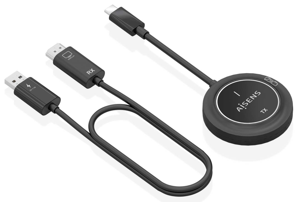 CARGADOR USB-C A HDMI INALAMBRICO AISENS 1080P 30M NEGRO - detalle