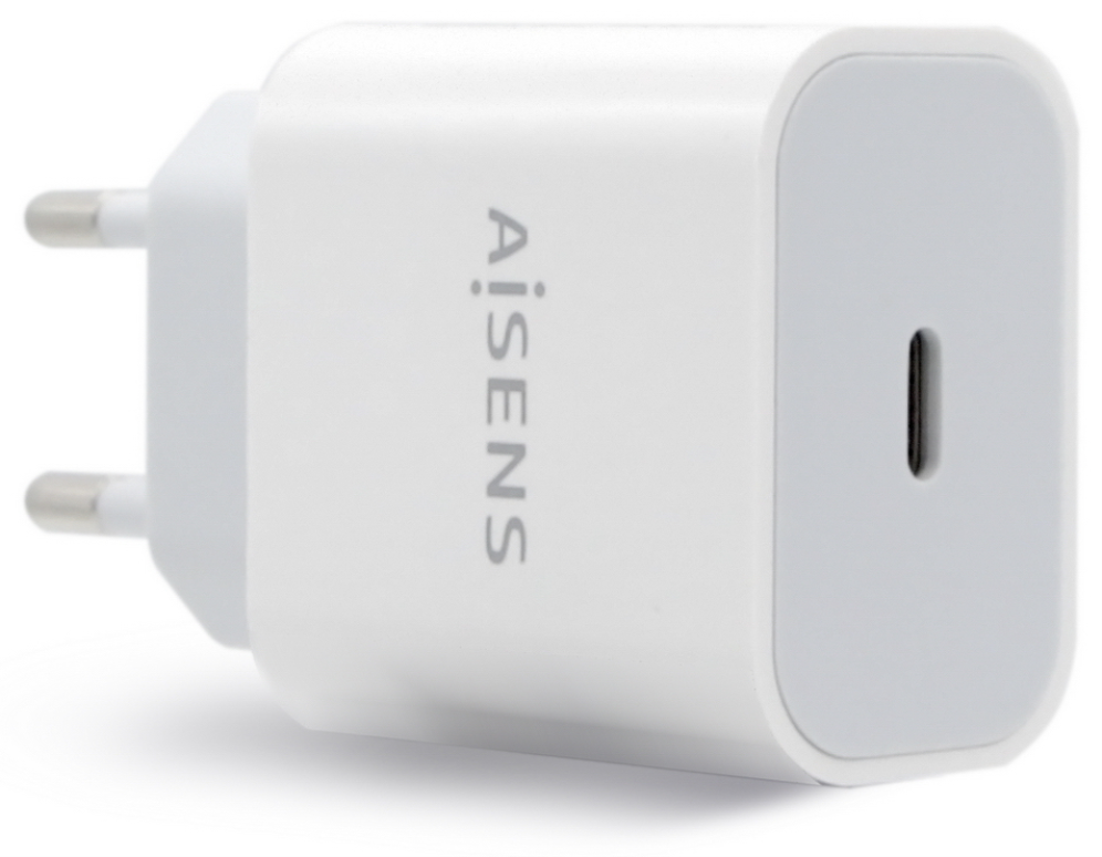 CARGADOR USB-C AISENS PD3.0 1 PUERTO 1xUSB-C 20W BLANCO