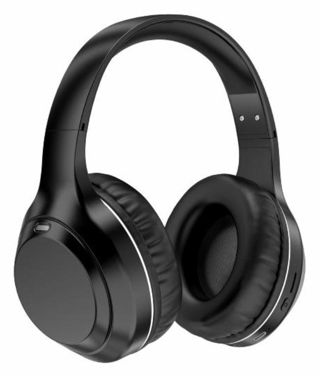 CASCOS BLUETOOTH DENVER INALAMBRICOS CON CANCELACION ACTIVA DE RUIDO NEGRO - detalle