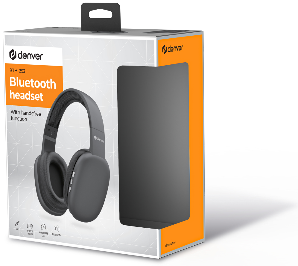 CASCOS BLUETOOTH DENVER INALAMBRICOS NEGRO - detalle