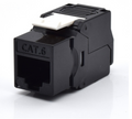 CAT 6, MÓDULO KEYSTONE, SIN BLINDAJE, TOOLFREE, COLOR NEGRO