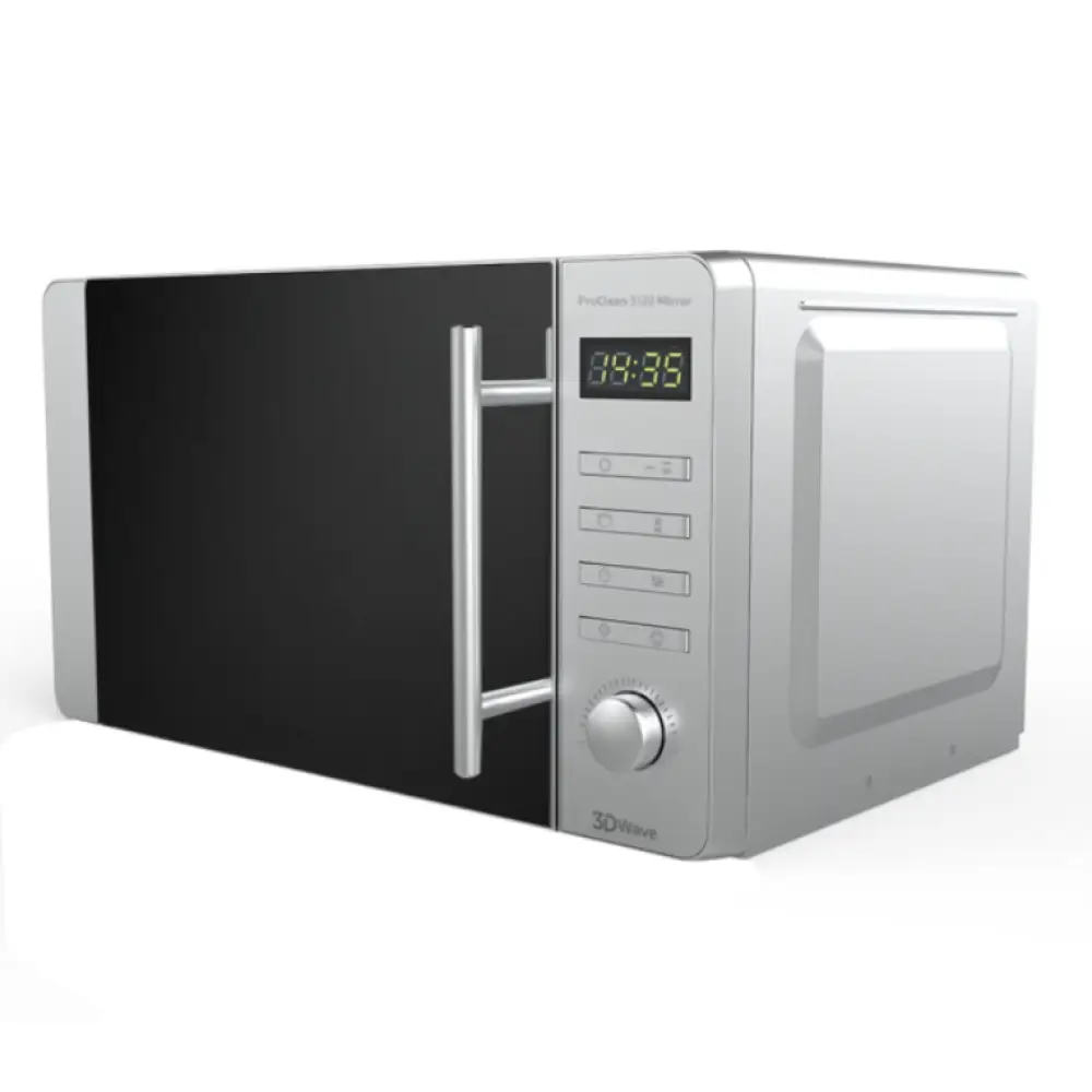 Microondas CECOTEC 01533 con grill, acero inoxidable, encimera, 20L y 700W, visible en la imagen.