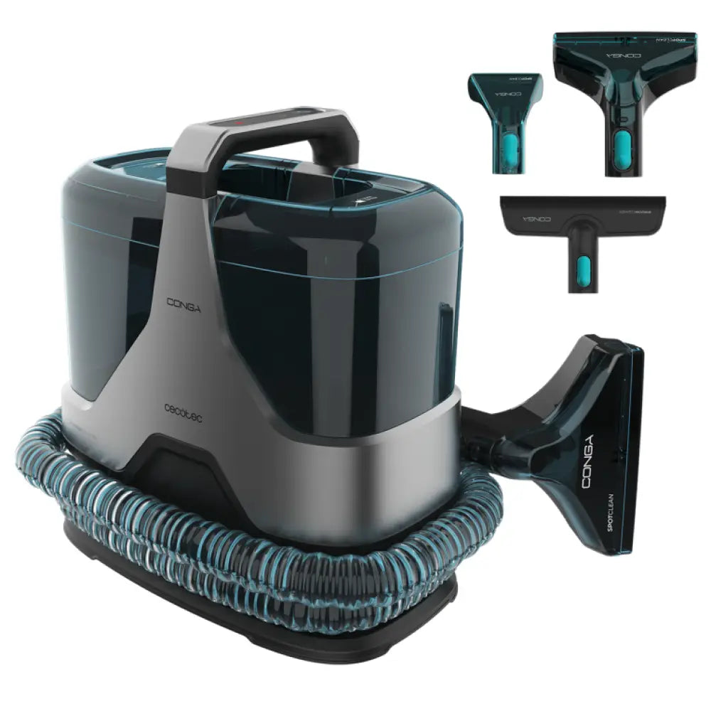 Aspiradora CECOTEC Conga 6000 Carpet&Spot Clean XXL, máquina de limpieza de alfombras negra y verde, con accesorios para manchas y alfombras.