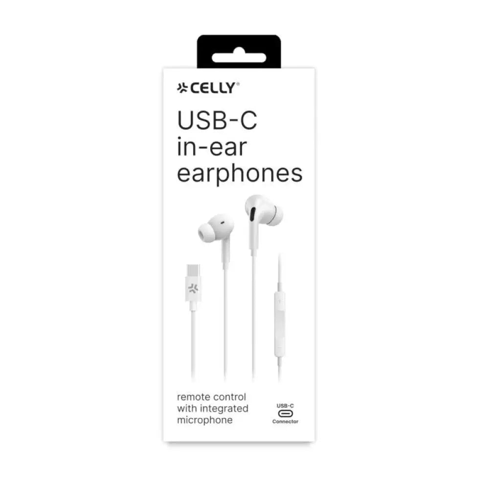 Celly Auriculares cable Usb-C Blanco - detalle