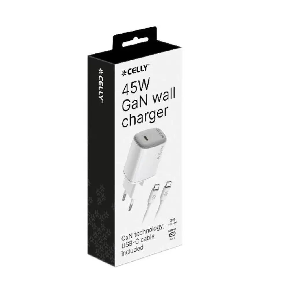 Celly Cargador  45W Usb-C + Cable Usb-C - detalle