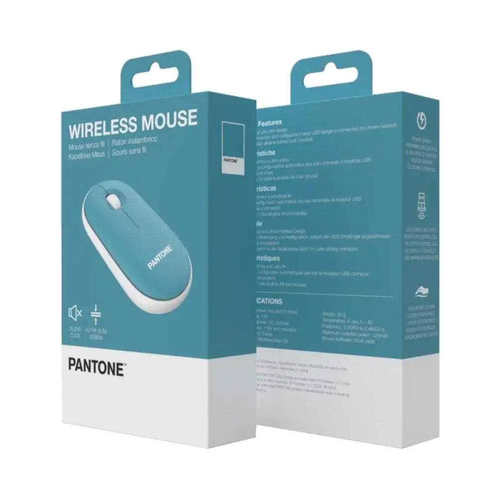 Celly Raton Pantone Inalambrico Azul Click silen. - detalle
