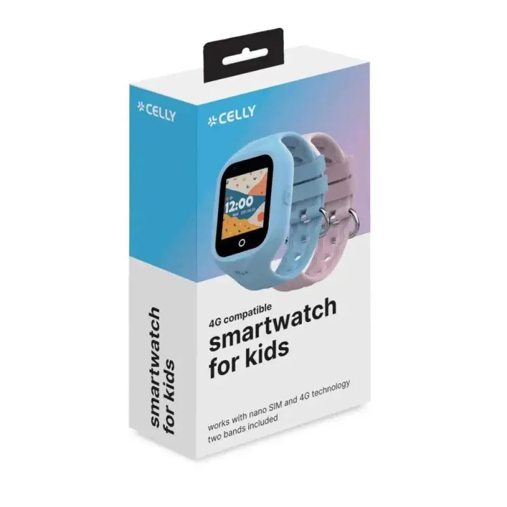 Celly Smartwatch Kids 4G 2 Correas Azul y Rosa - detalle