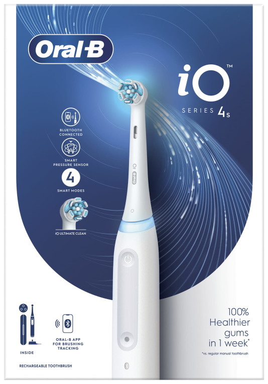 CEPILLO DENTAL BRAUN IO 4S BLANCO BLANCO - detalle