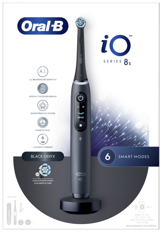 CEPILLO DENTAL BRAUN IO 8S NEGRO NEGRO - detalle