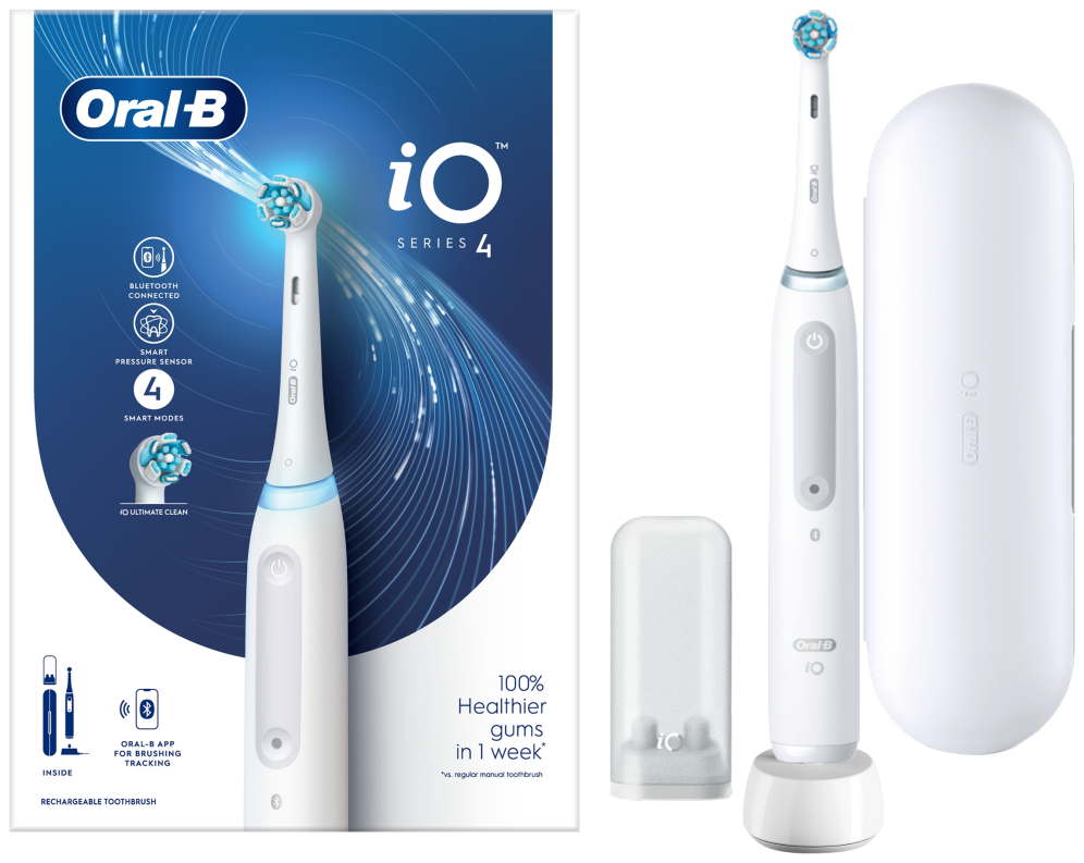 CEPILLO DENTAL BRAUN ORAL-B IO-4 MAGNETIC BLANCO