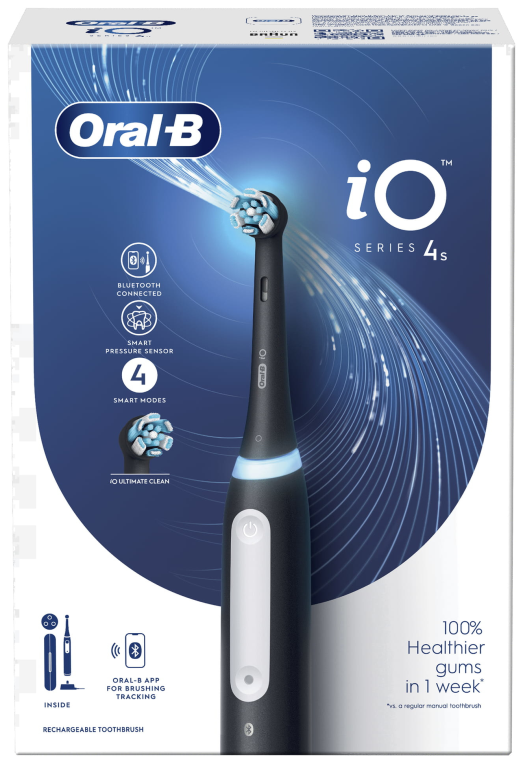 CEPILLO DENTAL BRAUN ORAL-B IO-4 MAGNETIC NEGRO - detalle