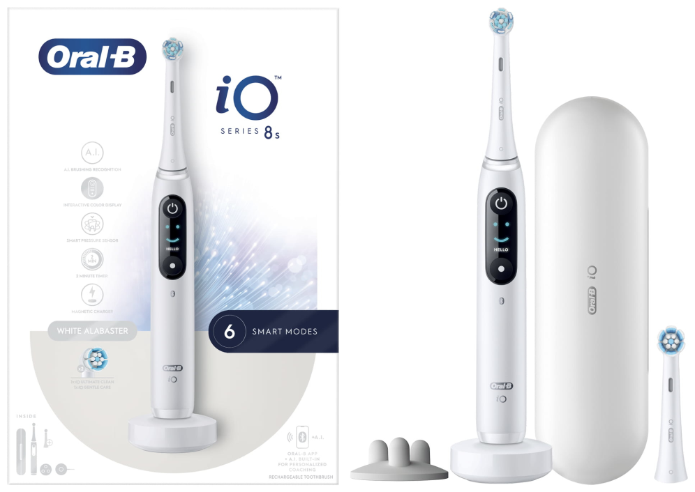 CEPILLO DENTAL BRAUN ORAL-B IO 8S CON BLUTOOTH BLANCO - detalle