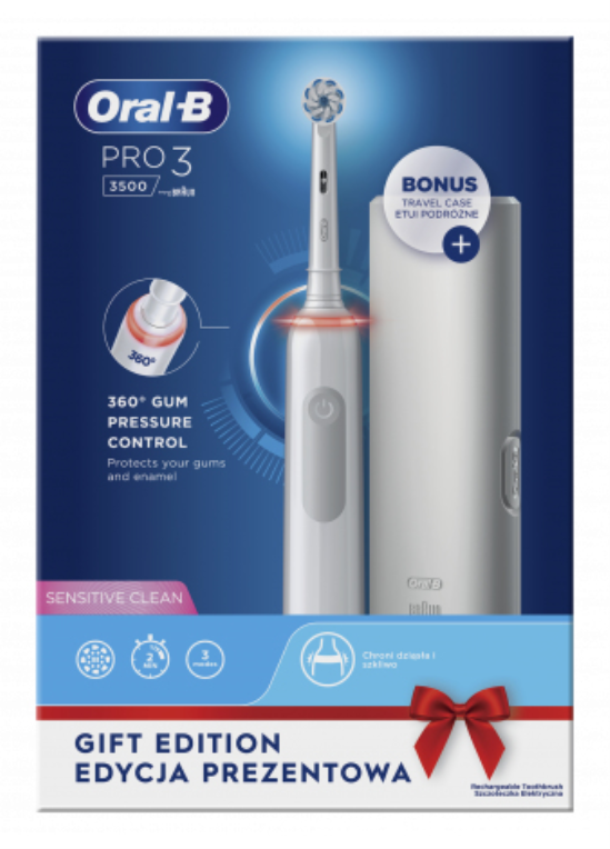 CEPILLO DENTAL BRAUN ORAL-B PRO 3 3500 BLANCO - detalle