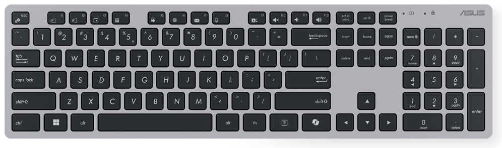 COMBO TECLADO RATON ASUS W2500 RF INALAMBRICO GREY - detalle