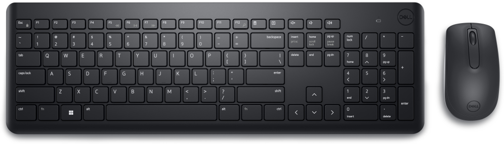 COMBO TECLADO RATON DELL KM3322W INALAMBRICO NEGRO - detalle