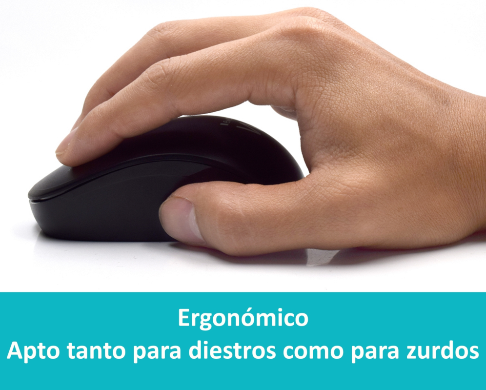 COMBO TECLADO RATON EWENT ESPAÑOL TECLAS CONCAVAS RF INALMABRICO NEGRO - detalle