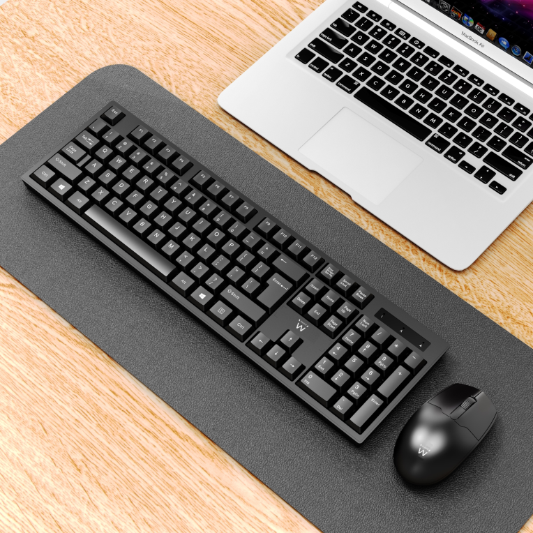 COMBO TECLADO RATON EWENT ESPAÑOL TECLAS PROGRAMABLES RF INALAMBRICO NEGRO - detalle