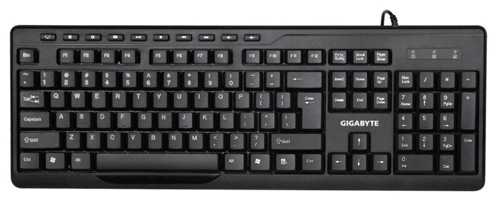 COMBO TECLADO RATON GIGABYTE KM6300 NEGRO USB - detalle