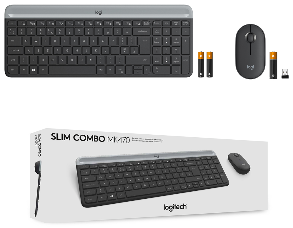 COMBO TECLADO RATON LOGITECH COMBO MK470 INALAMBRICO GRAFITO - detalle