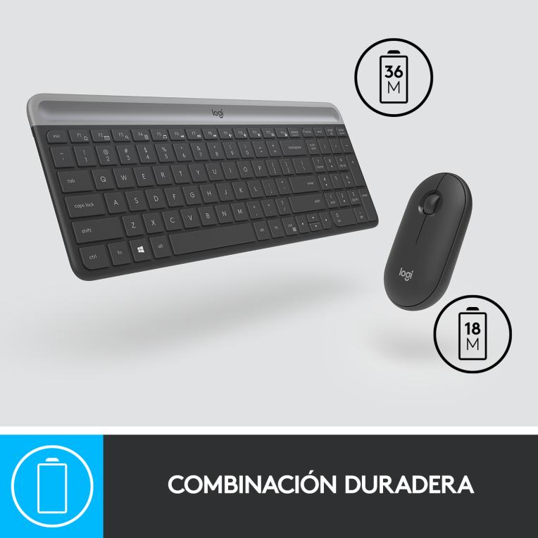 COMBO TECLADO RATON LOGITECH COMBO MK470 INALAMBRICO GRAFITO - detalle