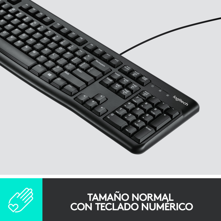 COMBO TECLADO RATON LOGITECH MK120 USB NEGRO - detalle