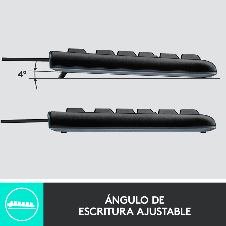 COMBO TECLADO RATON LOGITECH MK120 USB NEGRO - detalle