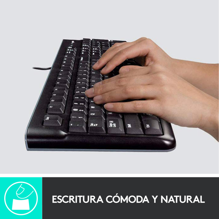 COMBO TECLADO RATON LOGITECH MK120 USB NEGRO - detalle