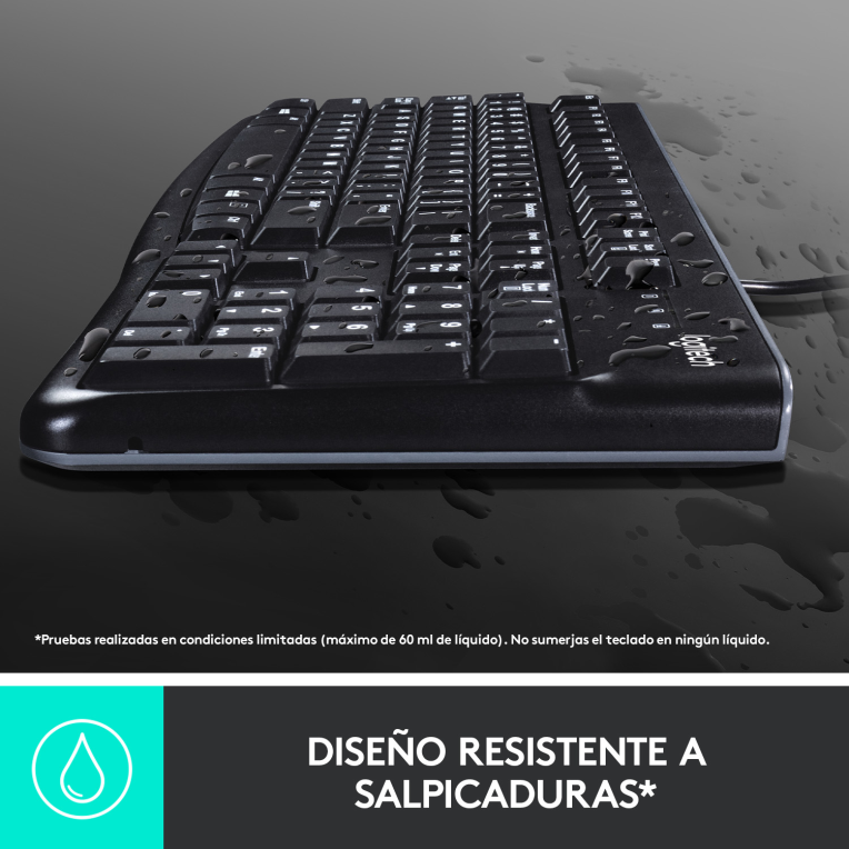 COMBO TECLADO RATON LOGITECH MK120 USB NEGRO - detalle