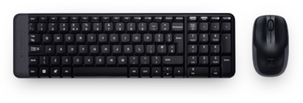 COMBO TECLADO RATON LOGITECH MK220 RF INALAMBRICO NEGRO - detalle