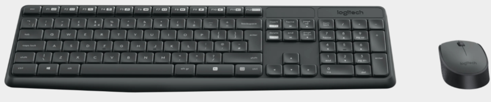 COMBO TECLADO RATON LOGITECH MK235 RF INALAMBRICO GRIS PORTUGUES - detalle