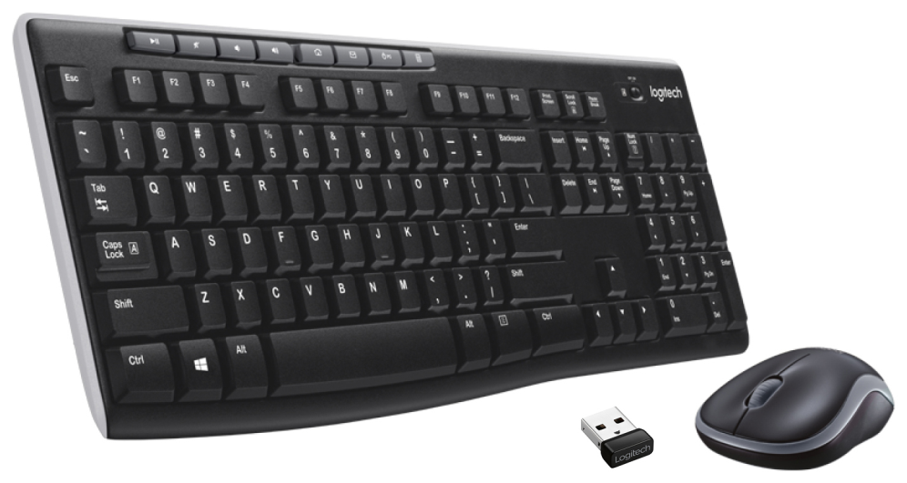 COMBO TECLADO RATON LOGITECH MK270 RF INALAMBRICO NEGRO - detalle