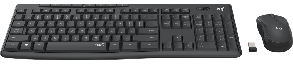COMBO TECLADO RATON LOGITECH MK295 RF INALAMBRICO NEGRO - detalle