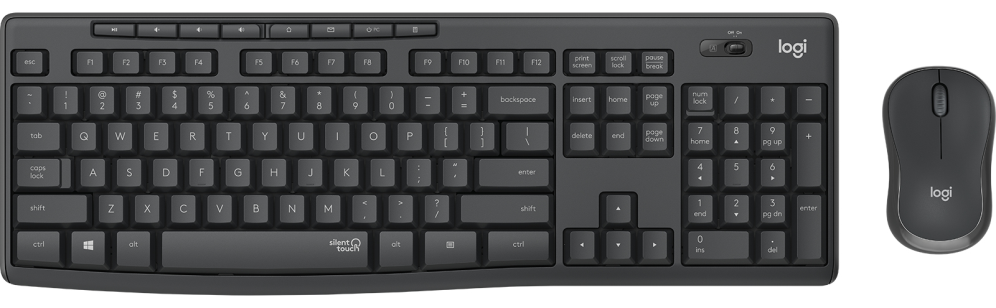 COMBO TECLADO RATON LOGITECH MK295 RF INALAMBRICO NEGRO