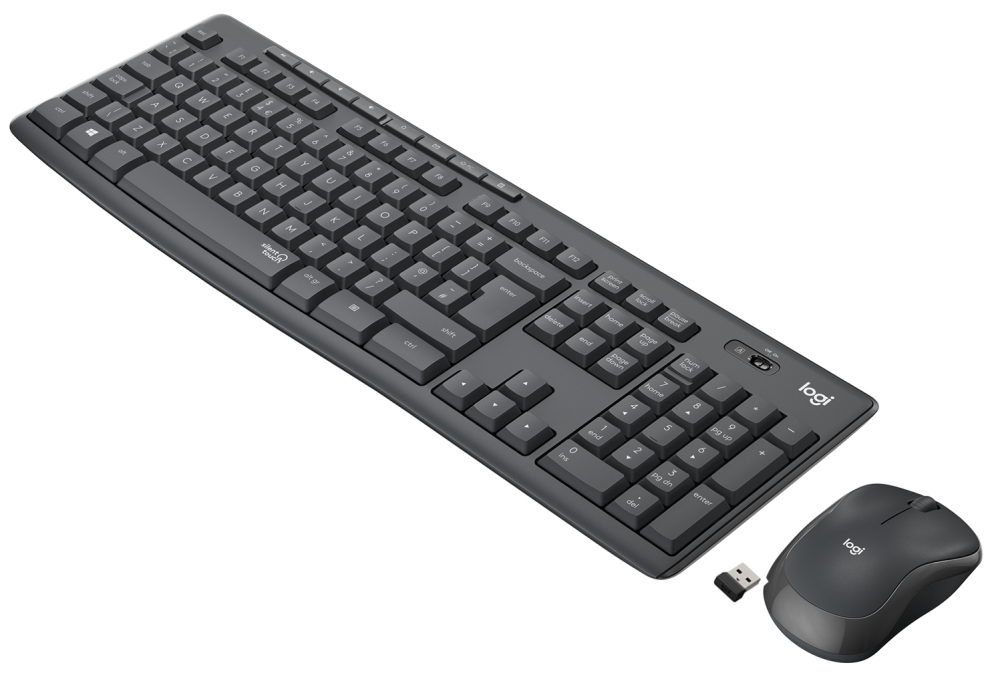 COMBO TECLADO RATON LOGITECH MK295 RF INALAMBRICO NEGRO - detalle
